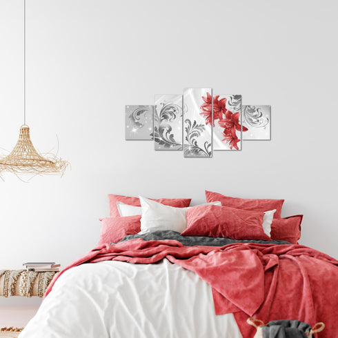 Wandbilder Wohnzimmer XXL Blumen Lilien Moderne Bild Abstrakt